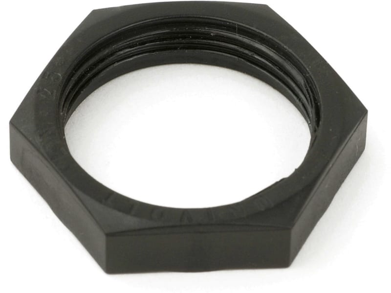 DIETZEL - HFT-Gegenmutter, Ø 16 mm, halogenfrei, schwarz