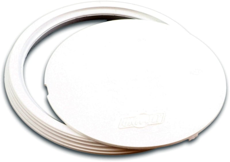 DIETZEL - PVC-Abzweigrahmen, Ø 75 mm, Deckel putzbündig, weiß