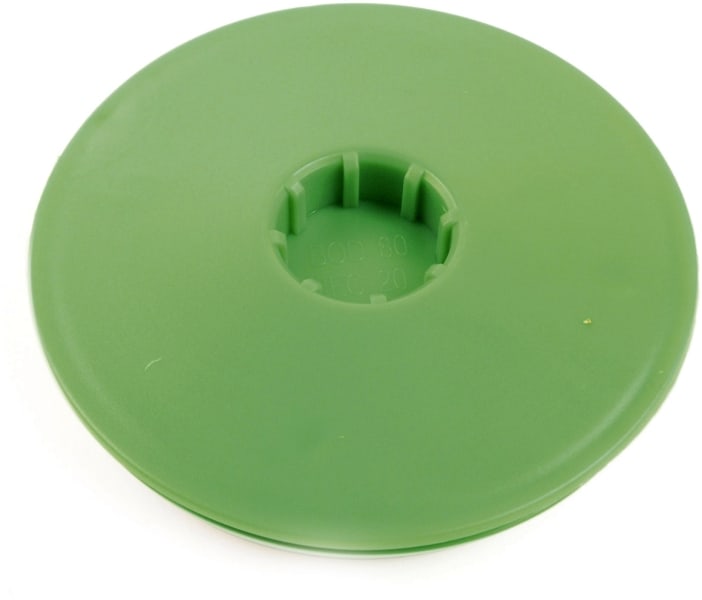 DIETZEL - PE-Betonbau-Abschlussdeckel, Ø 80 mm, halogenfrei, grün