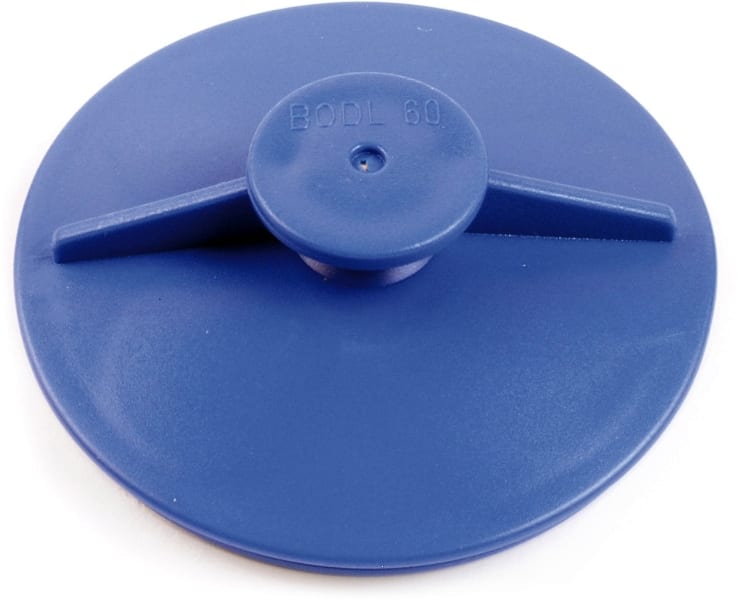 DIETZEL - PE-Betonbau-Abschlussdeckel, Ø 60 mm mit Gewindeeinsatz, halogenfrei, blau