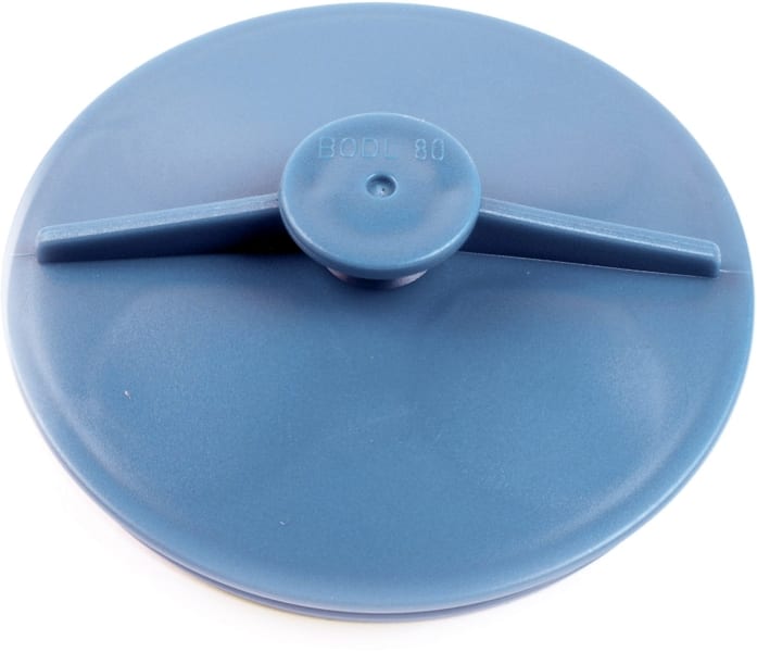 DIETZEL - PE-Betonbau-Abschlussdeckel, Ø 80 mm mit Gewindeeinsatz, halogenfrei, blau