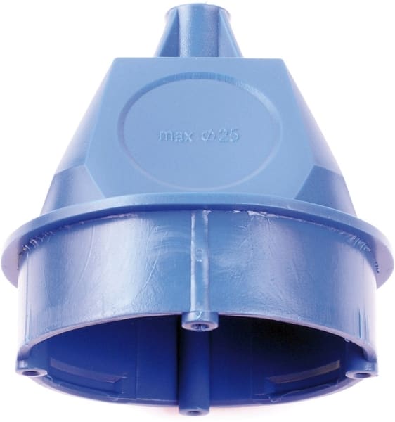 DIETZEL - PE-Betonbau-Deckenauslasstrichter mit Gewindeeinsatz M5, halogenfrei, blau