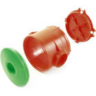 DIETZEL - PE-Betonbau-Gerätedose-Set, halogenfrei, orange/grün