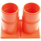 DIETZEL - PE-Betonbau-Verbindungstülle, Ø 32 mm, 2-fach, trennbar, halogenfrei, orange