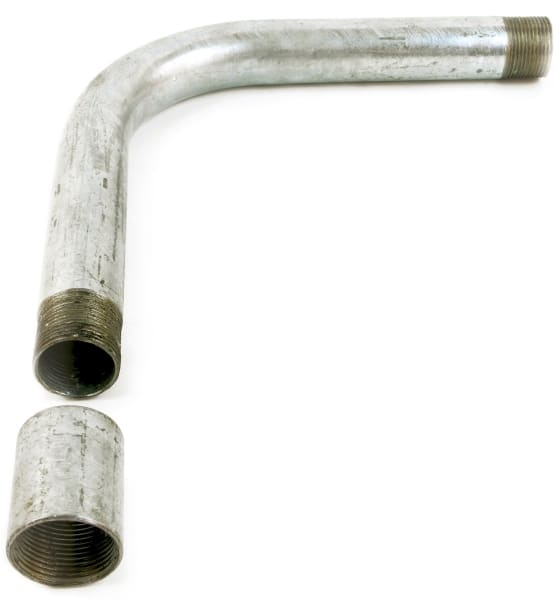DIETZEL - STAPA-Gewindebogen, Ø 16 mm, 90°, feuerverzinkt, inkl. Muffe