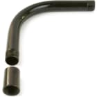 DIETZEL - STAPA-Gewindebogen, Ø 20 mm, 90°, pulverbeschichtet, schwarz, inkl. Muffe