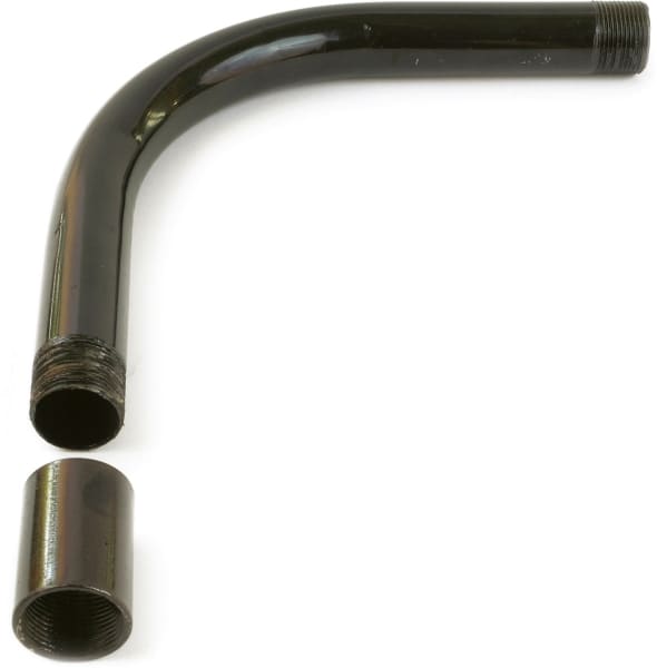 DIETZEL - STAPA-Gewindebogen, Ø 63 mm, 90°, pulverbeschichtet, schwarz, inkl. Muffe