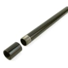 DIETZEL - STAPA-Gewinderohr, Ø 40 mm, starr, pulverbeschichtet, schwarz, inkl. Muffe,, 3 m