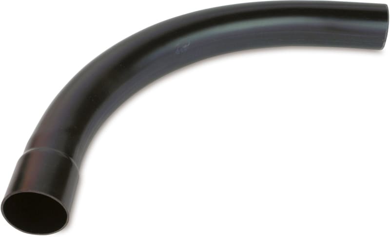 DIETZEL - PVC-Kabelschutz-Steckbogen, Ø 125 mm, 90°, gemufft, schwarz