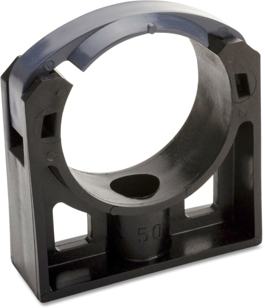 DIETZEL - PE-Kabelschutz-Klemmschelle mit Haltebügel, Ø 90 mm, schwarz-grau