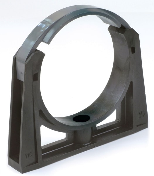 DIETZEL - PE-Kabelschutz-Klemmschelle mit Haltebügel, Ø 160 mm, schwarz-grau