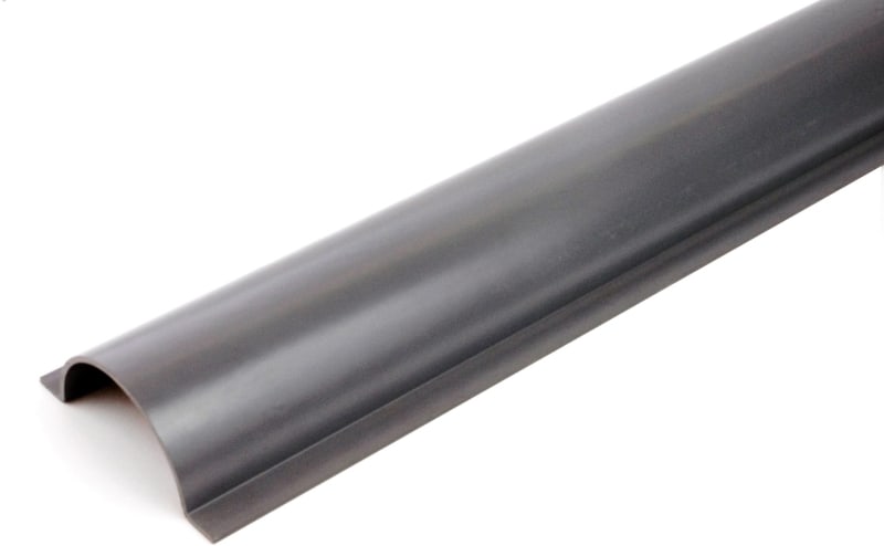 DIETZEL - PVC-Kabelschutz-Halbschale, Ø 100 mm, grau, 3 m