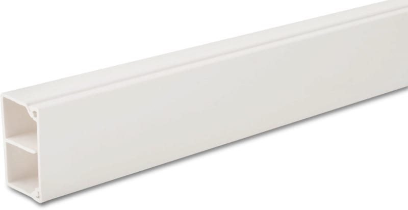 DIETZEL - PVC-Minikanal, zweizügig, 25x40 mm, weiß, 2 m / 30 m