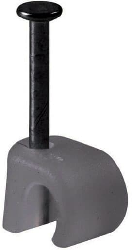 DIETZEL - Nagelschelle, Ø 5-7 mm, PP, Stahlnagel 20 mm, Nagel Ø 1,2 mm, grau