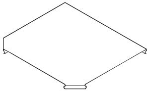 DIETZEL - Rinnenabzweigdeckel, 300 mm, sendzimir-feuerverzinkt