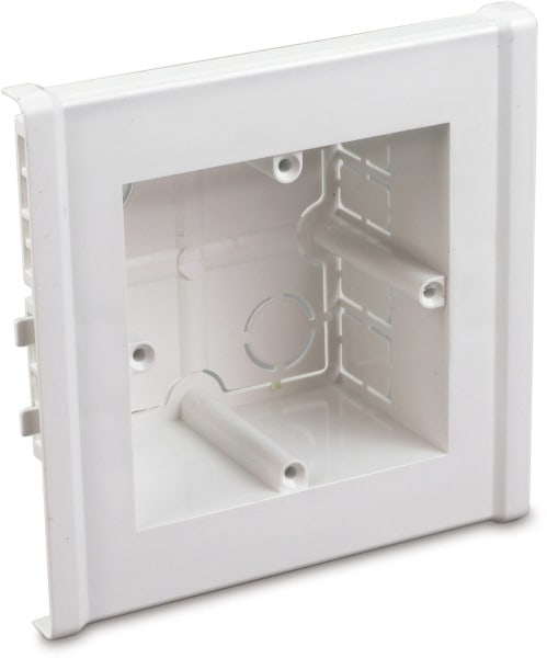DIETZEL - Einbaudose, 102x100x40 mm, mit beiseitiger Doppelkupplung, für MAK, weiß