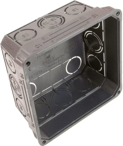 DIETZEL - Abzweigkasten, UP, 100x100x50 mm, halogenfrei, schwarz