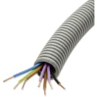DIETZEL - PVC-Panzerflexrohr,Ø25mm,biegsam,vorverdr.,YE 7x1,5mm² sw,2xbr,2xvio,bl,ge/gn