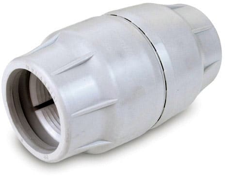 DIETZEL - PP-Steckverbinder, Ø 32 mm, druckdicht, pflügbar, hellgrau