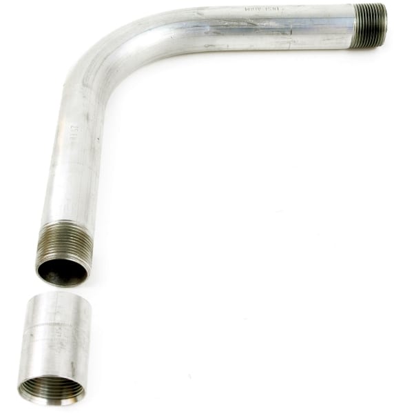 DIETZEL - Gewindebogen, 90°, Ø 20 mm, inkl. Muffe, Aluminium