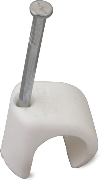 DIETZEL - Nagelschelle, Ø 3-5 mm, PP, Stahlnagel 20 mm, Nagel Ø 1,2 mm, natur