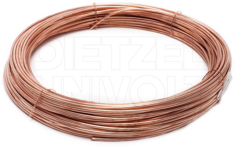 DIETZEL - Runddraht, Ø 8 mm, Kupfer, weich, Ring 50 kg