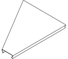 DIETZEL - Rinnenreduzierungsdeckel, links, 200/100x500 mm, sendzimir-feuerverzinkt