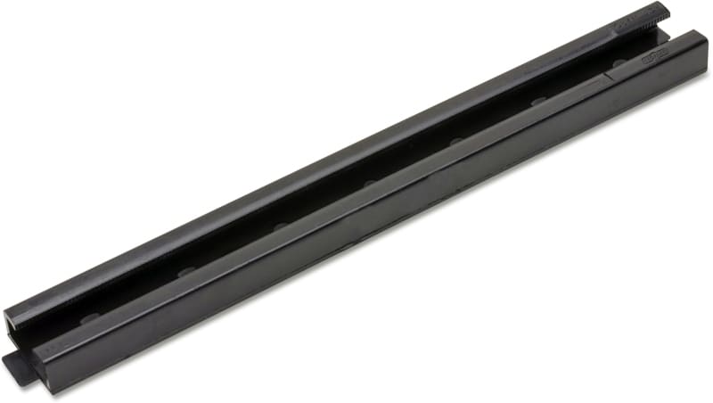 DIETZEL - HFT-Klemmschiene, gelocht, schwarz, 200 mm