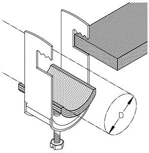 DIETZEL - Kabelschelle, für Ø 12-16mm, Flachprofil bis 12mm, 47,5mm, Isolierwanne, verz