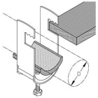 DIETZEL - Kabelschelle, für Ø 12-16mm, Flachprofil bis 12mm, 47,5mm, Isolierwanne, verz