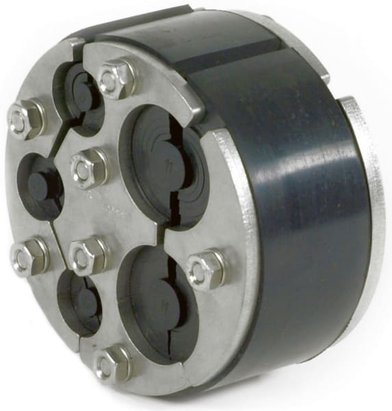 DIETZEL - Ringraumdichtung,Ø100mm,Segmentring,2Durchg./Ø8-30mm,3Durchg./Ø4-16,5mm,40mm Dbr