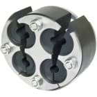 DIETZEL - Ringraumdichtung,Ø100mm,Segmentring,4 Durchg./Ø8-30mm,40mm Dichtbreite,V2A/EPDM