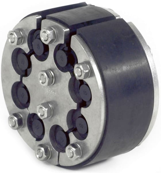 DIETZEL - Ringraumdichtung,Ø100mm,Segmentring,8Durchg./Ø4-16,5mm,40mm Dichtbreite,V2A/EPDM