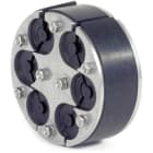 DIETZEL - Ringraumdichtung,Ø125mm,Segmentring,6 Durchg./Ø6-31mm,40mm Dichtbreite,V2A/EPDM