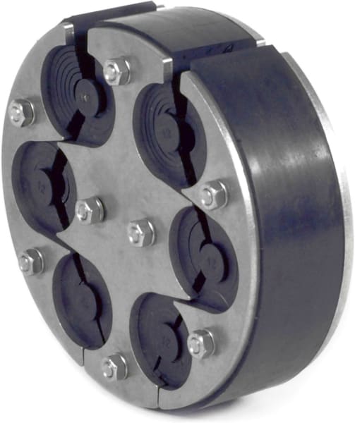 DIETZEL - Ringraumdichtung,Ø150mm,Segmentring,6 Durchg./8-35mm,40mm Dichtbreite,V2A/EPDM