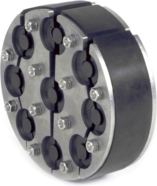 DIETZEL - Ringraumdichtung,Ø150mm,Segmentring,9 Durchg./6-25mm,40mm Dichtbreite,V2A/EPDM
