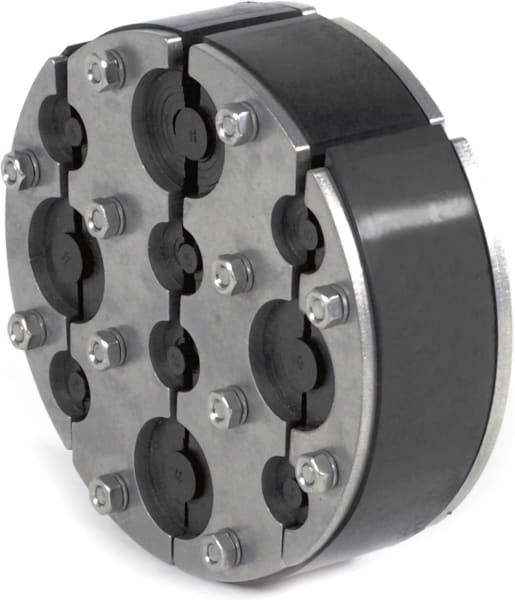 DIETZEL - Ringraumdichtung,Ø150mm,Segmentring,4Durchg./Ø8-30mm,6Durchg./4-16,5mm,40mm Dbr.