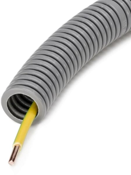DIETZEL - PVC-Panzerflexrohr,Ø20mm,biegs.,mittel,Turborillen,vorverdr.,YE 6 gelb/grün