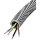 DIETZEL - PVC-Panzerflexrohr,Ø20mm,biegs.,Turborillen,vorverdr.,YE 4x1,5mm² sw,gr,br,ge/gn
