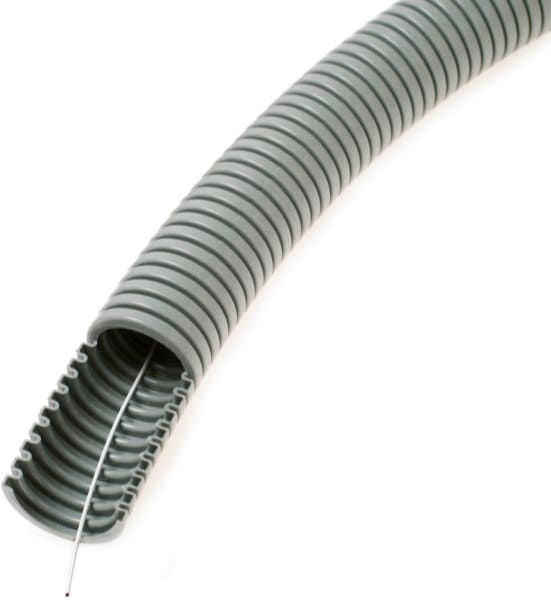 DIETZEL - PVC-Isolierflexrohr,Ø16mm,biegsam,leicht,hellgr.,vorverdrahtet,50m+Einziehdraht