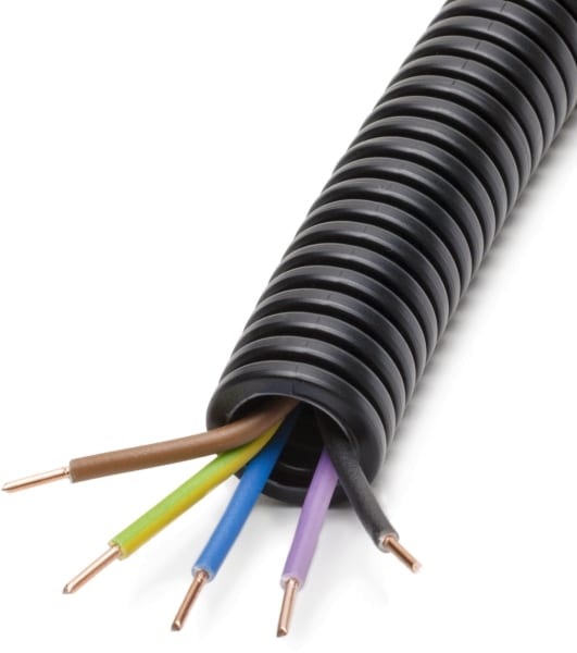 DIETZEL - HFT-Panzerflexrohr,Ø20mm,biegs,vorverdr,halogenfr,H07Z1-U5x1,5mm² br,vio,vl,gegn