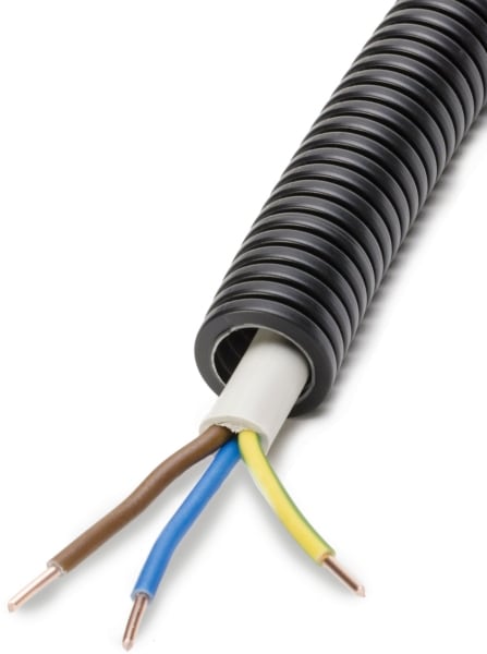 DIETZEL - HFT-Panzerflexrohr,Ø20mm,biegs.,vorverdr.,halogenfr.,50m  NHXMH-J 3x2,5mm²