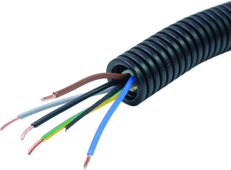 DIETZEL - HFT-Panzerflexrohr,Ø25mm,biegs.,vorverdr.,halogenfr.,50m NHXMH-J 5x2,5mm²
