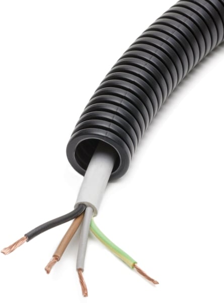 DIETZEL - HFT-Panzerflexrohr,Ø20mm,biegs.,vorverdr.,halogenfr.,50m  HSLH-JZ 4x1,0
