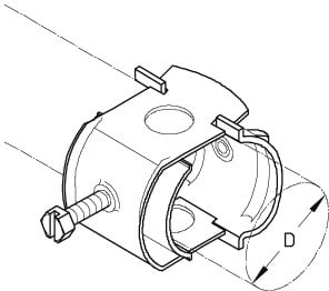 DIETZEL - Kabelschelle, für Ø 36-44 mm, zur Wandbefestigung, verzinkt