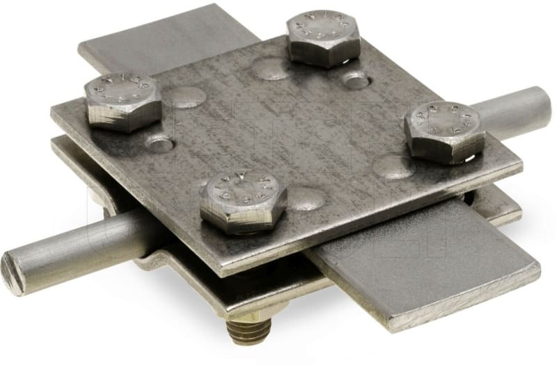 DIETZEL - Kreuzklemme, M8x25 mm, Klemmbereich rund/flach 8-10/30 mm, Niro V4A
