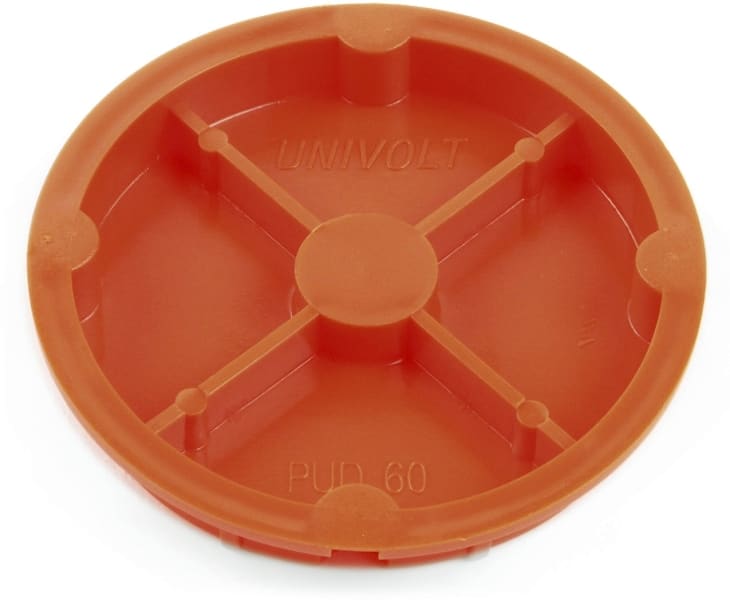 DIETZEL - PE-Betonbau-Putzdeckel Ø 60 mm, halogenfrei, orange