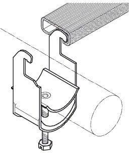 DIETZEL - Kabelschelle, für Ø16-20mm, C-Profil, Schlitzweite >10mm, 50mm, Edelstahl (V2A)