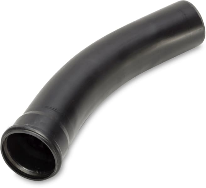 DIETZEL - PVC-Kabelschutz-Steckbogen, Ø110mm, 30°, mit Muffe und Lippendichtring, schwarz