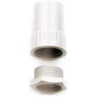 DIETZEL - PVC-Anschlussverschraubung, Ø 25 mm, gerade, hellgrau